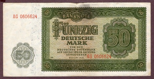 Ddr mark banknote 1948 - ,