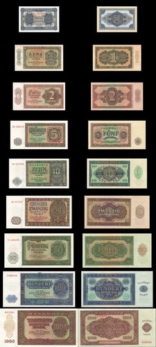 Ddr banknoten satz - 50, pf.