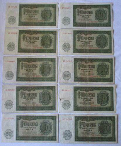Mark banknote ddr - 10, x