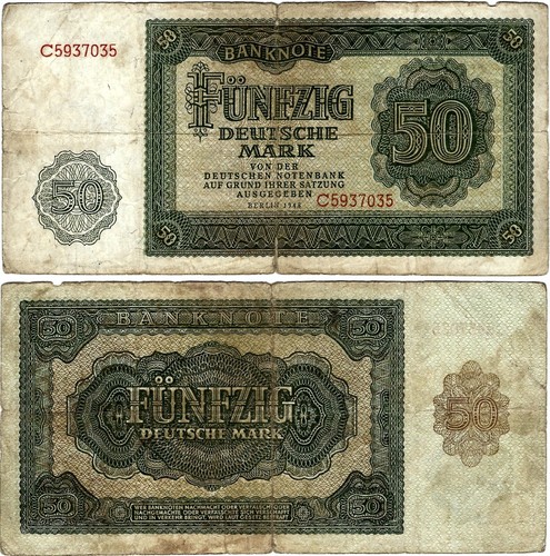 Ddr banknote deutsche mark - deutsche,