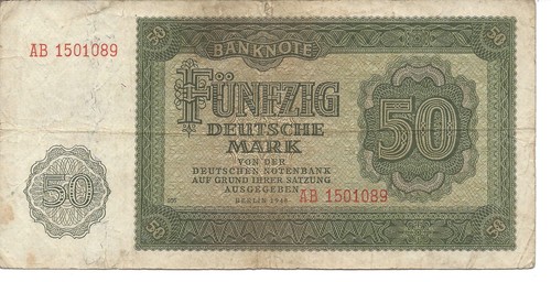 Geldschein banknote ddr - , 50