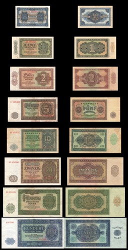 Orig ddr banknoten satz - satz, 50