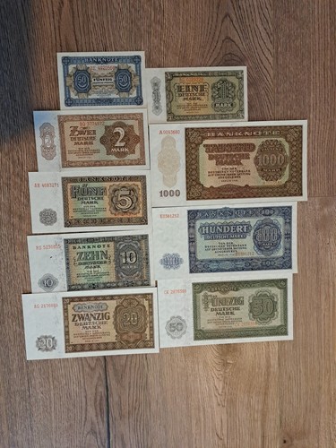 Ddr banknoten 1948 komplettset - banknoten,