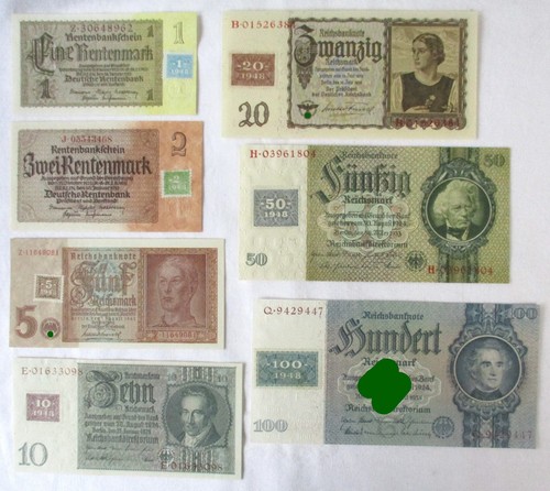 Satz ddr mit banknoten 50 - ddr,